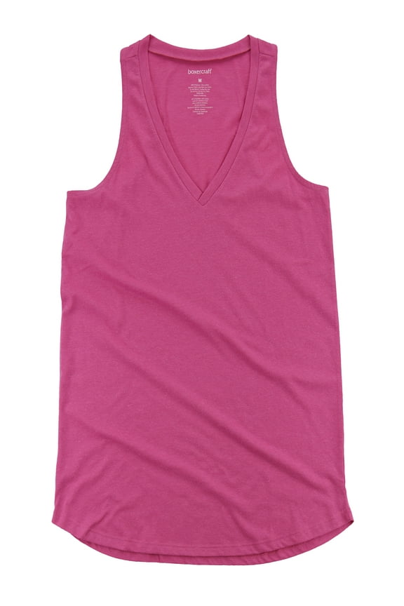 T88 Women's At Ease Tank-Fuchsia-S