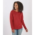 thumbnail image 1 of Boxercraft BW3166 Women's Solid Preppy Patch Tee-Garnet-L, 1 of 2