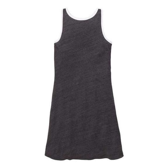 Boxercraft Girls' Ringer Dress in Charcoal Heather L | YT51