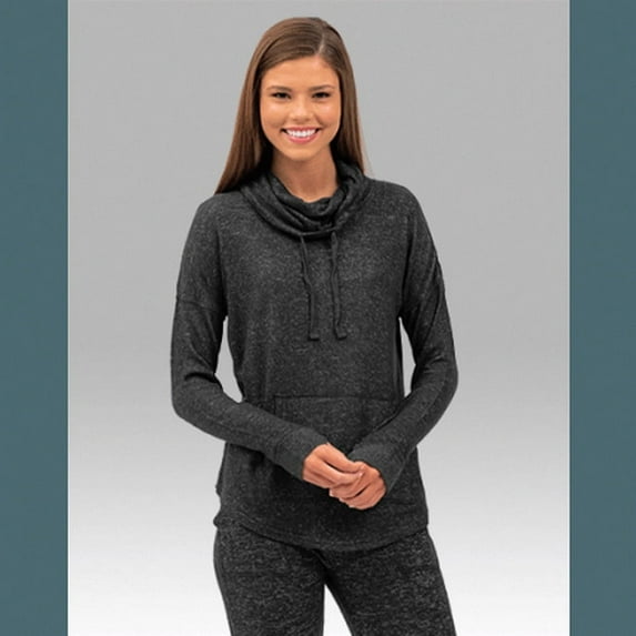 Boxercraft L12 Ladies Cuddle Cowl Pullover-Charcoal Heathr-2XL