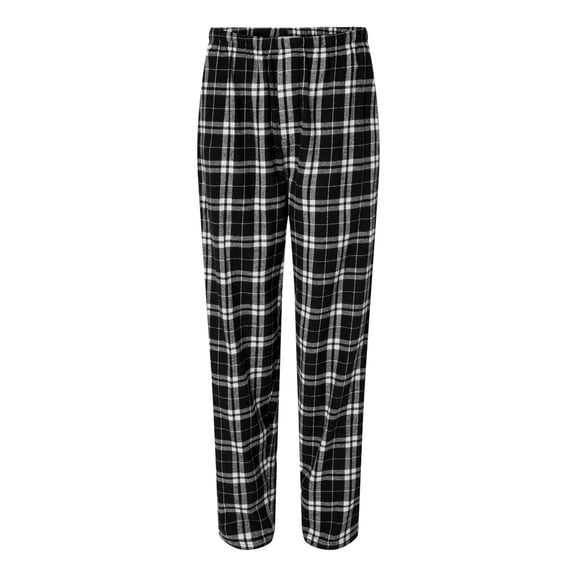 Boxercraft Mens Harley Flannel Pants, L, Black-White