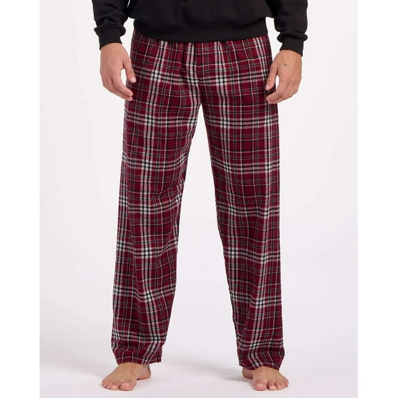 Boxercraft Mens Harley Flannel Pants, XXS, Maroon Plaid