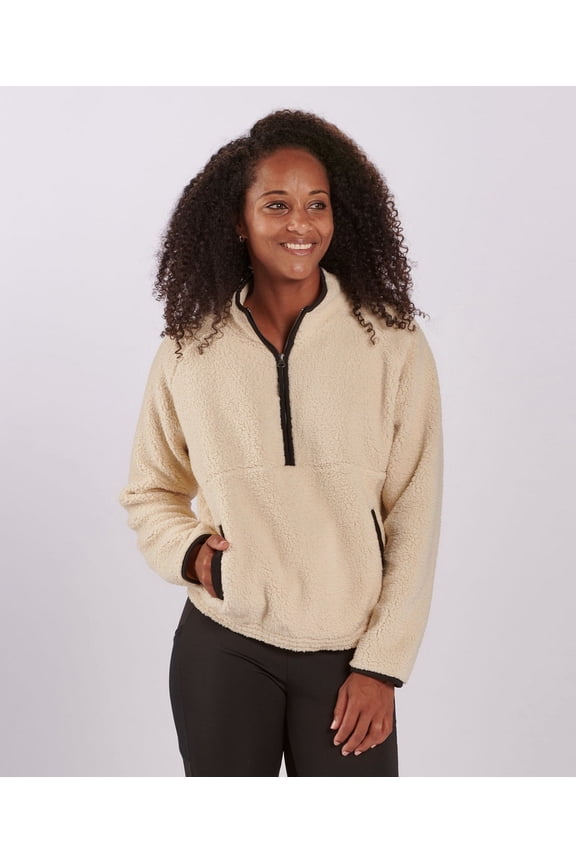 BW8501 Women's Everest Fleece Half-Zip-Natural Black-XXS