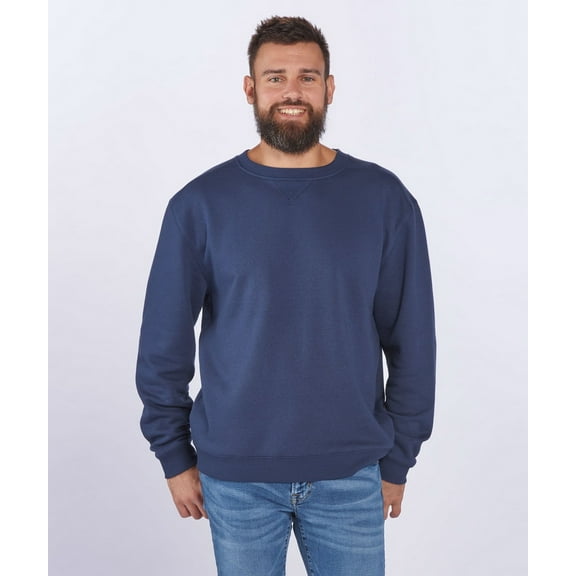 Boxercraft BM5101 Men's Fleece Crew-Navy-XL