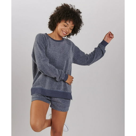 Boxercraft K01S Women's Fleece Out Crew-Navy-XS