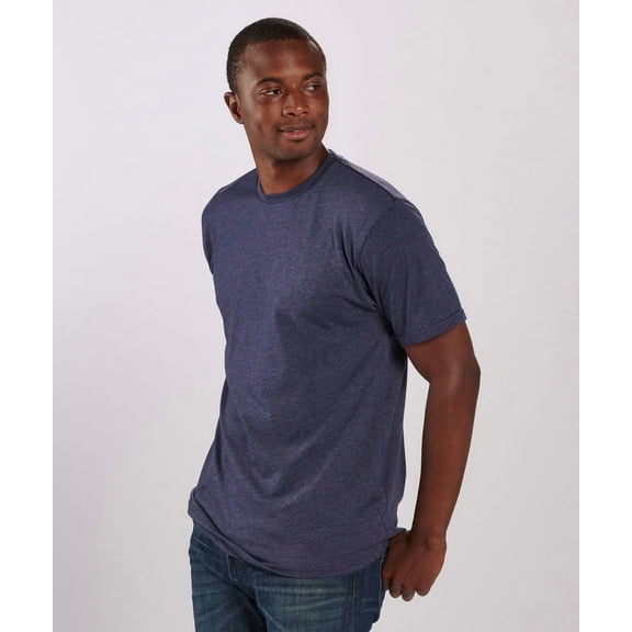 Boxercraft BM2102 Men's Tri-Blend Tee-Navy Heather-XL