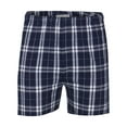thumbnail image 1 of Boxercraft BM6701 Men's 100% Cotton Double-Brushed Flannel Boxer-Navy/Silver Pl-2XL, 1 of 4