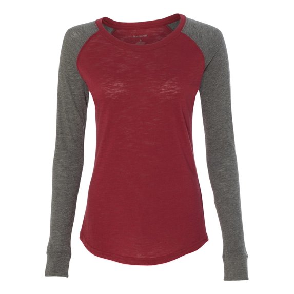 Boxercraft New IWPF Women Women’s Preppy Patch Slub Long Sleeve T-Shirt