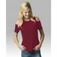 thumbnail image 1 of Boxercraft New MmF Women Women's Cold Shoulder T-Shirt, 1 of 5