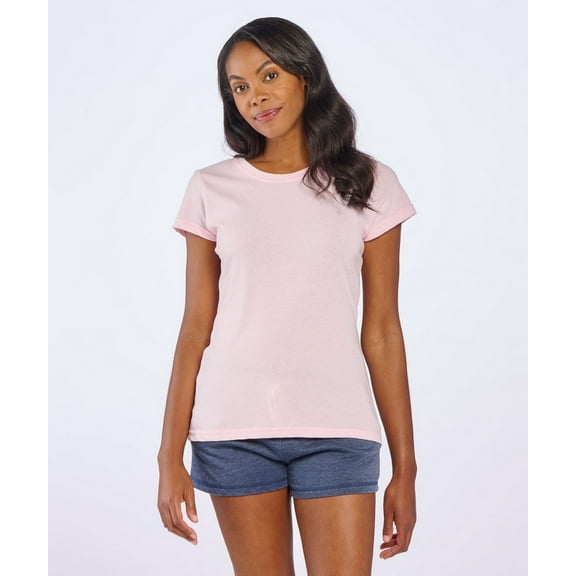 Boxercraft BW2101 Women's Tri-Blend Tee-Pl Pink Heather-S