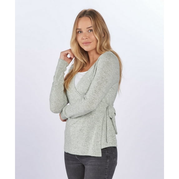 Boxercraft BW1301 Women's Cuddle Soft Wrap Top-SAGE HEATHER-2XL