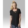 thumbnail image 1 of Boxercraft T27BLK Ladies Caged Front Tee,Black,M, 1 of 5