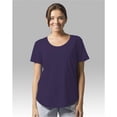 thumbnail image 1 of Boxercraft T61PRP Ladies Flowy Scoop Neck Tee,Purple,XS, 1 of 3