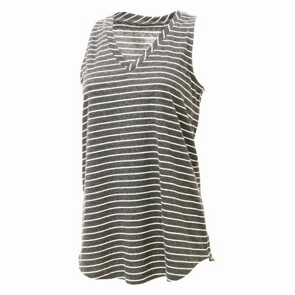 Boxercraft T89 Ladies Margo Tank-Granit/Wht Strp-S