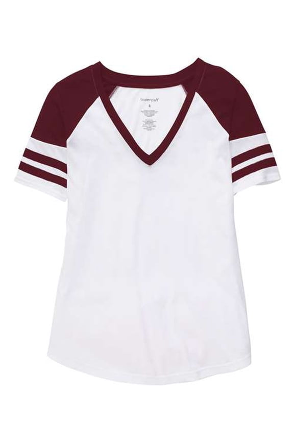 Women's Arena T-Shirt in White/ Maroon 2XL | T54