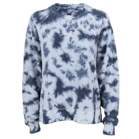 Boxercraft K01P Women's Tie-Dye Fleece Out Crew-Navy Tie-Dye-S