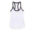thumbnail image 1 of Boxercraft Women's Ringer Tank Top in White/ Purple XL | T48, 1 of 2