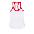 thumbnail image 1 of Boxercraft Women's Ringer Tank Top in White/ Red XS | T48, 1 of 2