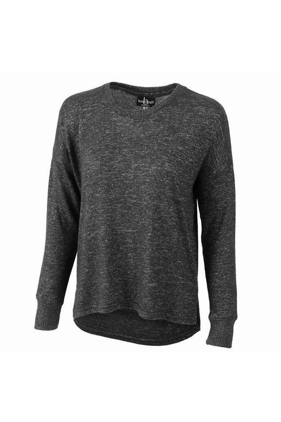 L06 Women's Cuddle Boxy Crew-Charcoal-S