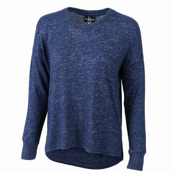 Boxercraft Women's Cuddle Fleece Boxy Crew L Navy