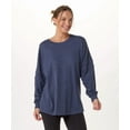 thumbnail image 1 of Boxercraft Womens Pom Pom Long Sleeve Jersey T-Shirt, XS, Denim, 1 of 4