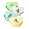 thumbnail image 1 of Boxers Boys Kids Boys 4Pcs Underwear Cute Cartoon Briefs Shorts Pants Underwear Trunks Toddler Underwear Green 7 Years-8 Years, 1 of 3