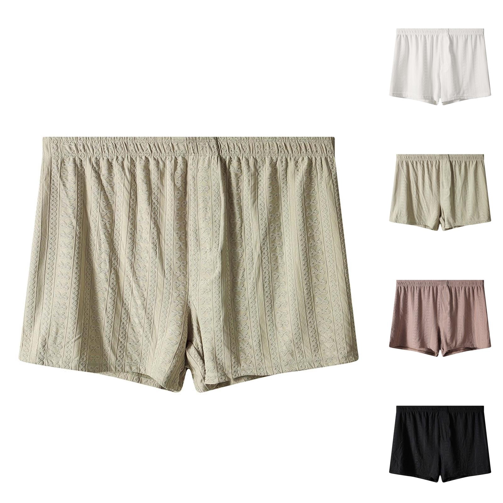 Boxers for Men Soft Comfortable Breathable Textured Loose Cotton Boxer ...