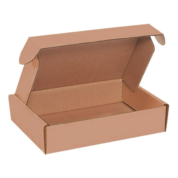 The Boxery 11 1/8 x 8 3/4 x 4 Inch-50-Pack, Kraft/Brown Corrugated Shipping Box Mailers, Sturdy Shipping Boxes, Professional Packaging for Small Business Mailing, Gift Packing, Ship Flat