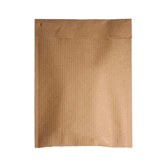 The Boxery Eco-Friendly Kraft Cardboard Padded Envelopes, 10.5" x 15.25" (100 Pack) Self Seal with Tear Strip, Curbside Recyclable, 3/32 Flute Paper Padding