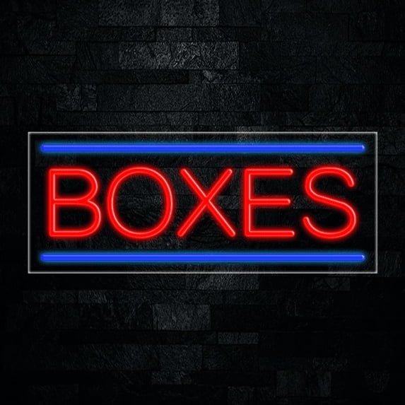 Boxes-LED Neon Sign 30"L x 12"H #30512