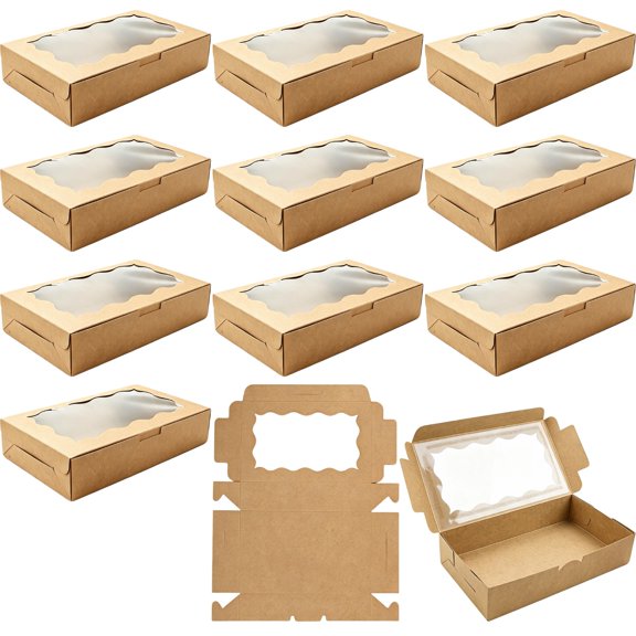 Boxes with Window 10Pcs for Gift Souvenir Birthday Wedding Candy Cookie