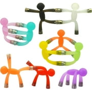 Boxgear 10 Pcs Mini Man Magnetic Toy, Translucent Novelty Toys, Rubber Magnet Men Toy Fridge Magnets Humanoid Magnetic Toy Kids Travel Toys (Multicolor)