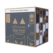 BoxiePro Probiotic Deep Clean Cat Litter with Cat Playhouse, Continuous Odor Control, Clumping Clay Kitty Litter, Low Dust Low Tracking, Odor Eliminating Probiotics, 35 lb