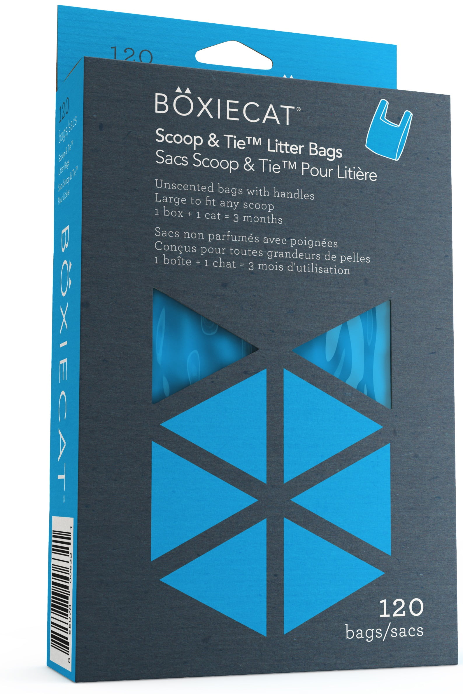Boxiecat Scoop & Tie Litter Bags, Leak-Proof, 7 x 13.5 Inches, Cat Apparel