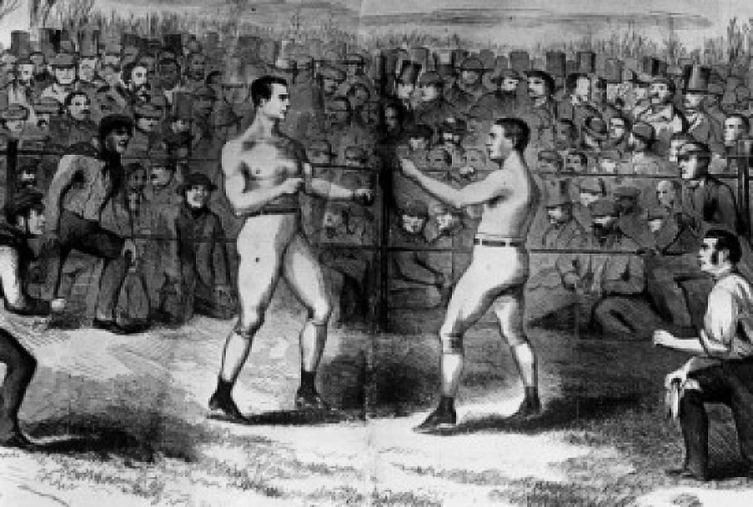 Boxing 1860 Artist Unknown Canvas Art - (24 x 36)