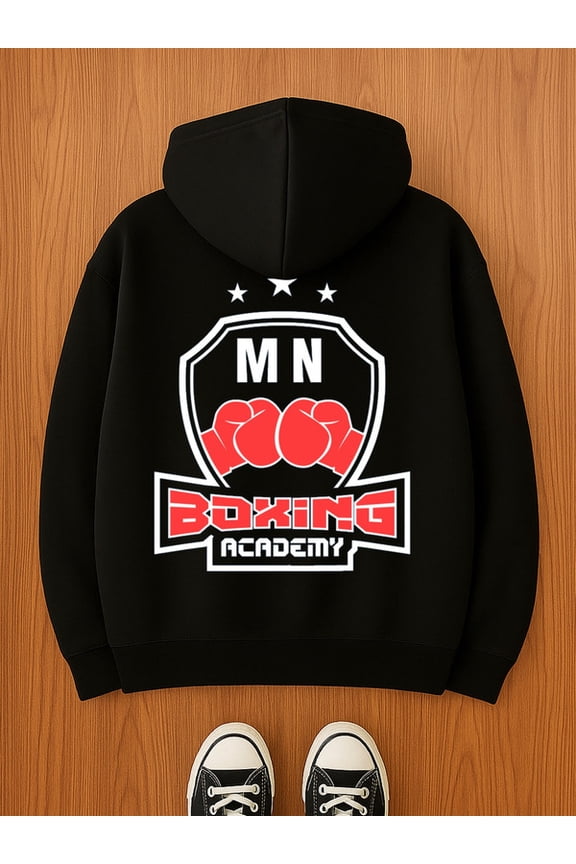 Boxing Academy Hoodie graphic hoodies Exercise men sweater hoodie black Solid Color Design Long Sleeve Casual Hooded Sweatshirt vintage aesthetic gym Running Classic Unisex hoodie