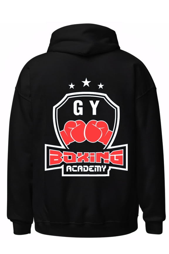 Boxing Academy Hoodie hoodies & sweatshirt Exercise men's polyester black Comfy Loose Drawstring Trendy Hooded Pullover funny graphic gift casual Dumbbell gym Fashion Unisex hoodie