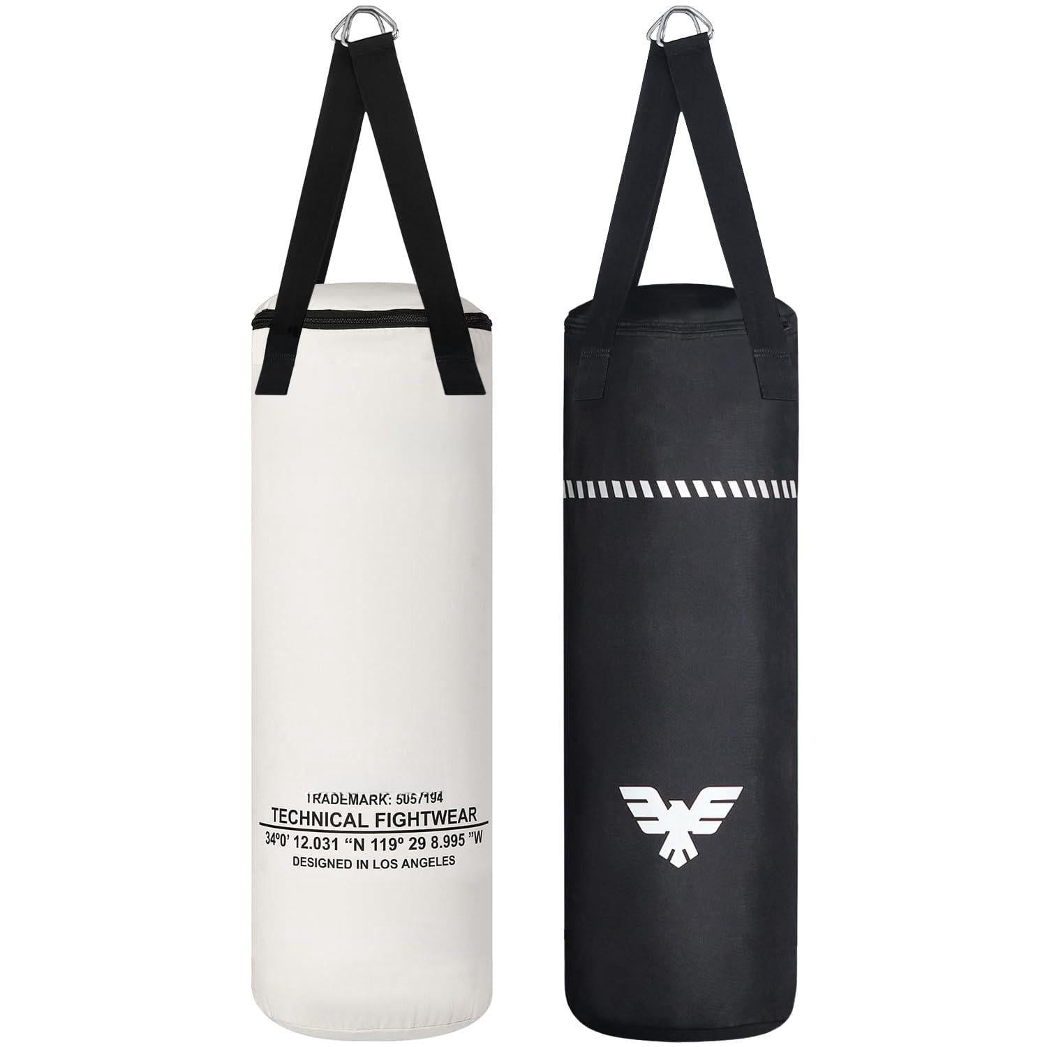 Boxing Bag 4 Ft - Heavy Duty Canvas Punching With Straps For  Mma Muay Thai Kickboxing Martial Arts & Fitness Unfilled