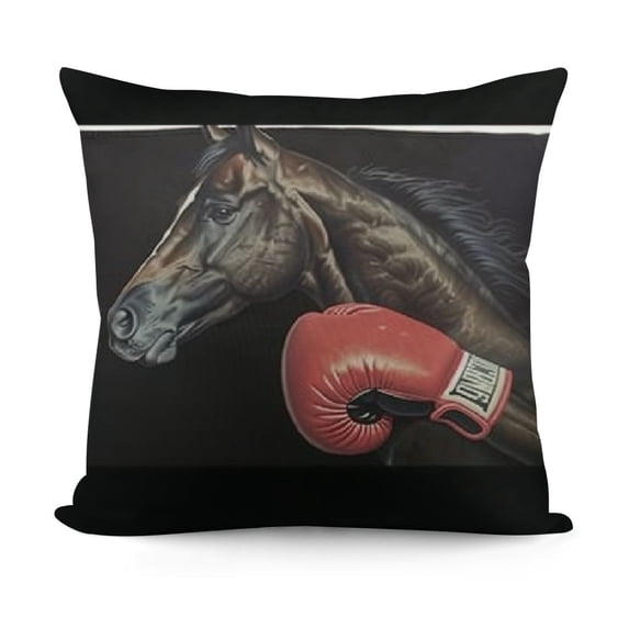 Boxing Black Horse Pillowcase for Body Pillow Long Soft Throw Pillow Case Cover for Bed Couch