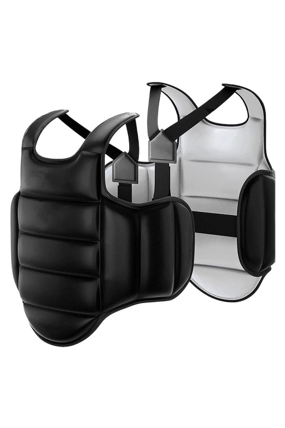 Boxing Body Protector Reversible, Boxing Chest Guard Kickboxing MMA Muay Thai Body Protector Adjustable Strike Martial Arts Upper Belly Ribs Protection Pad, Taekwondo TKD Vest