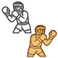thumbnail image 1 of Boxing Champion Cookie Cutter - 4x3.72", Fighter Pose Design for Sports Fans and Party Treats (Random Color), 1 of 1