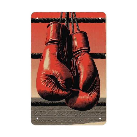 Boxing Champion Weather-Resistant Tin Sign - Fade-Proof - Outdoor Use