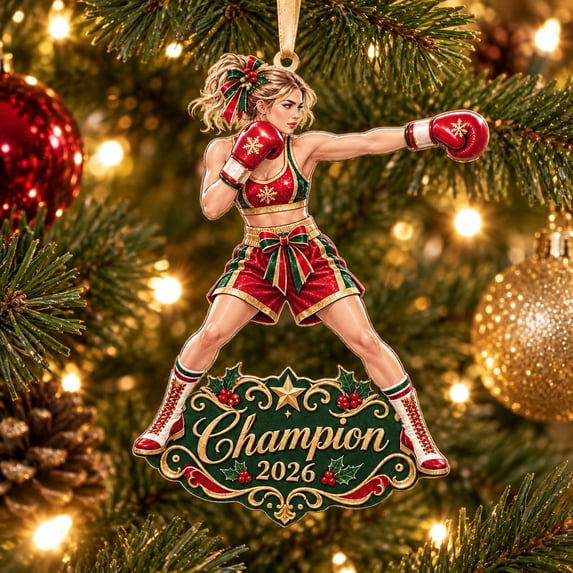 Boxing Christmas Ornament 2026 Champion Fighter Tree Decoration ...
