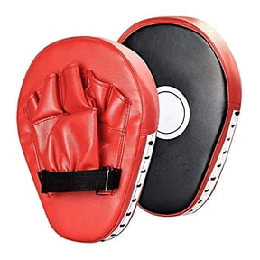 Boxing Curved Focus Punching Mitts- Leatherette Training Hand Pads Karate Muay Thai Training Gloves with Adjustable Strap