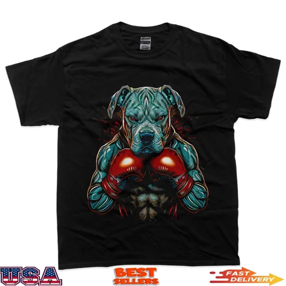 Boxing Dog Fighter Graphic Streetwear Urban Style Unisex T-Shirt up to size 5XL