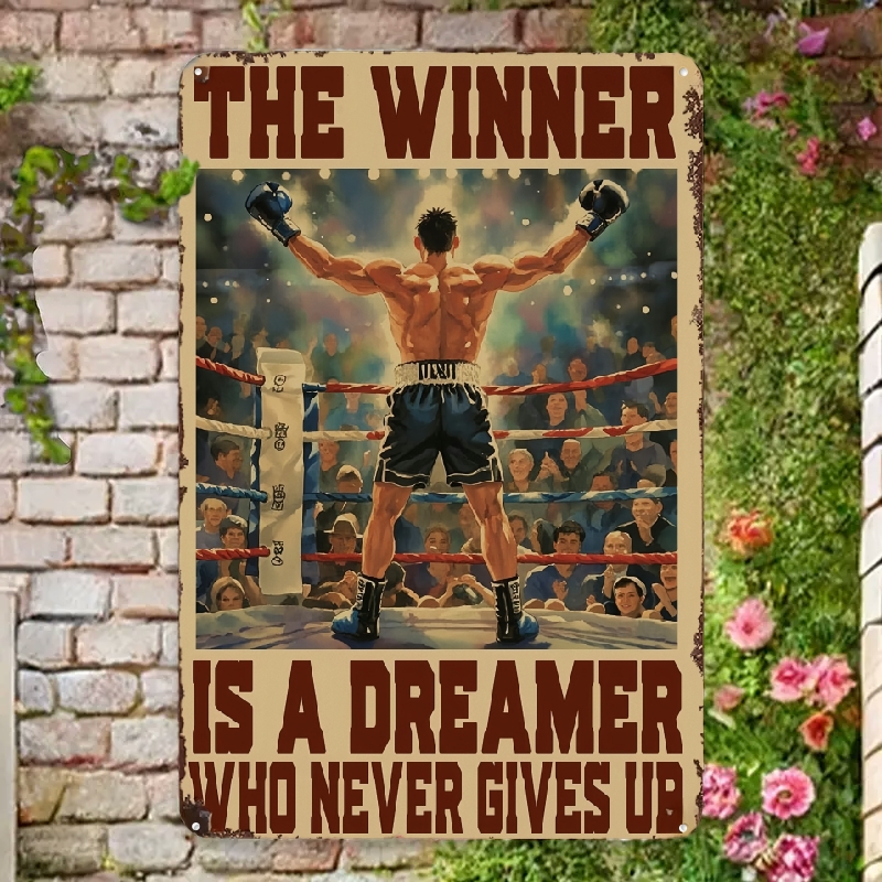 Boxing Enthusiast Metal Tin Sign Boxing Poster Sign Boxing Man The ...