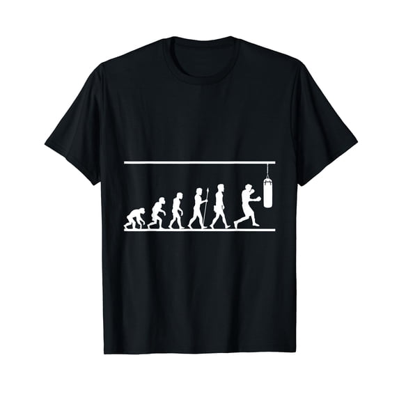 Boxing Evolution Fun Comical Sport Gift T-Shirt
