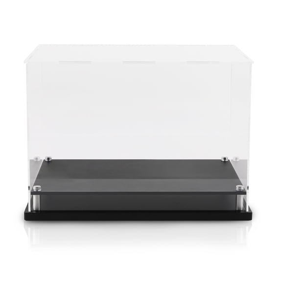 Boxing Glove Display Case Fit for Full Size Boxing Glove,Baseball Glove Display Case Holder Showcase Clear Case Black Base Riser Stand