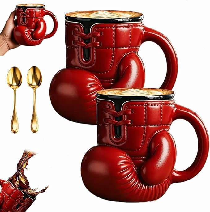 Boxing Glove Mug,Unique 12 oz Red Boxing Glove Mug Coffee Cup,3D Cool ...