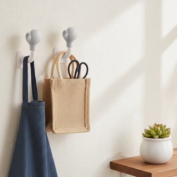 Boxing Glove Wall Hooks Set of 2 – Small Hooks for Hanging Keys, Towels, Hats – Decorative Cute Plastic Hooks for Home Organization